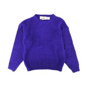 80s purple popcorn texture sweater 1980s vintage